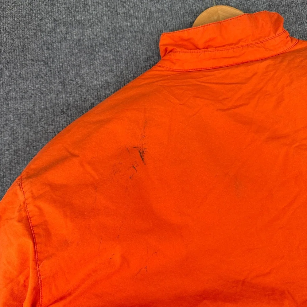 Vintage Polo Ralph Lauren Harrington Puffer Jacket Mens XL Orange Hi Tech Down